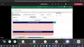 Plan de estudio según CNOF, Uso de Herramienta EXCEL  2021