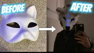 HOW TO MAKE A GLOW IN THE DARK ARTIC WOLF MASK