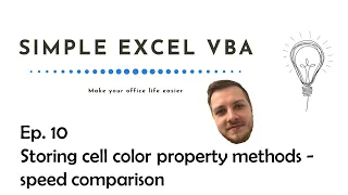 Store color property - array vs table speed comparison - Simple Excel VBA