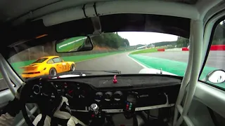 Accident Porsche 934/5 in Eau Rouge, Circuit de Spa-Francorchamps.