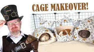 GUINEA PIG CAGE MAKEOVER 🦋 Steampunk Edition