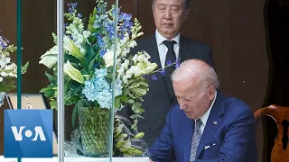 President Biden Visits Japan Ambassador After Killing of Former Japanese PM Shinzo Abe