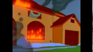 Flanders saves homer from fire