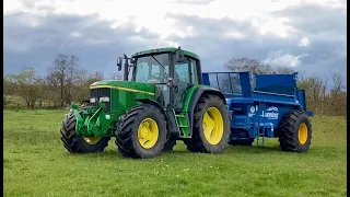 Cumbrian Farming 2024. Muck spreading in the fells with JD 6610, Bunning & Matbro TS290 team.