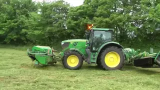 Richard Lewis' John Deere 6210R and 7530.