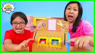 How to make DIY Rock Paper Scissors Machine from Cardboard!!!