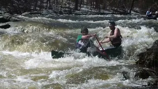 Maine CANOE RACE: Marsh Stream- roadside rapid