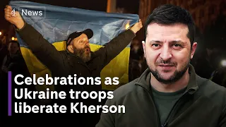 Celebrations as Ukraine retakes Kherson after ‘chaotic’ mass Russian retreat