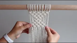 MACRAME SHAPES SERIES - Triangle Pattern #1 Using Square Knots!