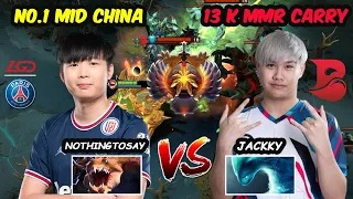 NothingToSay Primal Beast No.1 China MIDLANE vs Jackky Morphling 13K MMR Carry Dota 2 pro Gameplay