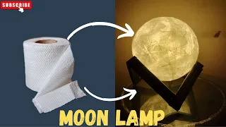Diy Moon Lamp with Toilet Paper | Moon Lamp Diy | Night Lamp making at home | Diy Room Decor 2024