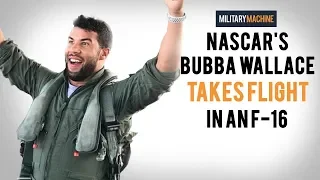 NASCAR's Bubba Wallace Takes Flight In An F-16 (Military Machine)