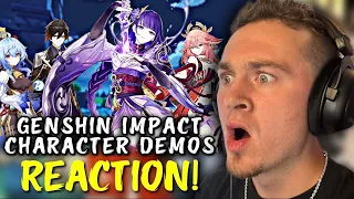 FIRST REACTION to All GENSHIN IMPACT Character Demos | Part 1!