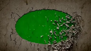 Wall collapse l Green screen effect