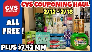 CVS COUPONING HAUL (2/12 - 2/18)| FREE + $7.42 MM 🔥 |  SPEND $45 GET $15 Scenario | Digital & Ip