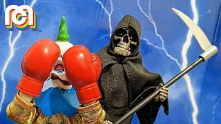 MEGO Killer Klowns From Outer Space SHORTY and Topps Exclusive GRIM REAPER Review