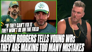 Aaron Rodgers Rips Young Receivers, "Have To Be Better Or They Won't Play" | Pat McAfee Reacts