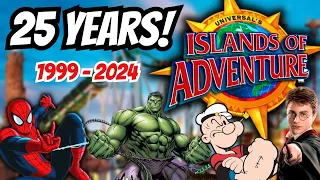 The 25 Year History of Universal's Islands of Adventure | Then & Now