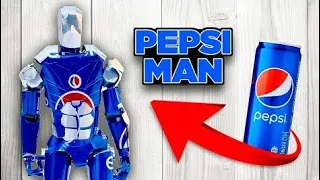 DIY | Homemade Armored Pepsi man using Pepsi cane