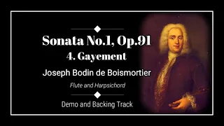 4. Gayement - Sonata No.1 Op.91 - Joseph Bodin de Boismortier - Demo & Backing Track.