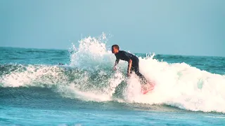 Surfing Topanga Beach 2 - 4 feet, no crowd - 2017 Slow Motion