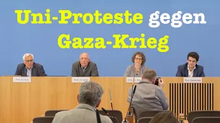 Studentenproteste gegen Krieg in Gaza: Statement von Professoren | BPK 21. Mai 2024