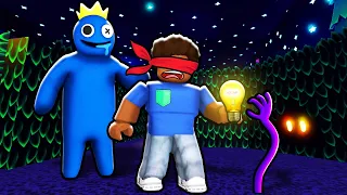 Can I Beat HOUR 1 in Rainbow Friends Chapter 2 BLINDFOLDED!?