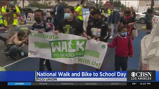 Students Take To The Streets For Walk, Bike To School Day