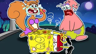 Sandy, Im Crying 😢😢😢 Very Sad Story Animation | POOR BABY SPONGEBOB LIFE | Slime Story