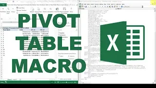 Simple pivot table using an excel macro