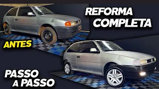 TRANSFORMAÇÃO COMPLETA GOL SPECIAL 1.0 2003 EM 10 MINUTOS - Reforma de carro para vender