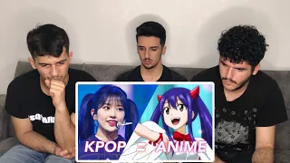 FNF Reacting to Kpop Idols as Anime Characters pt2 | ANIME KPOP REACTION