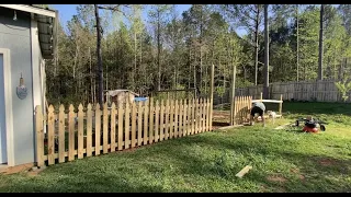 Building a fence around our garden 😀😍