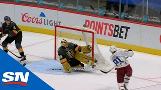 Marc-Andre Fleury Slides Across Crease To Rob Nazem Kadri With Ridiculous Save