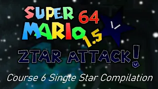 Super Mario 64 1.5 Ztar Attack Course 6 Single Star Compilation