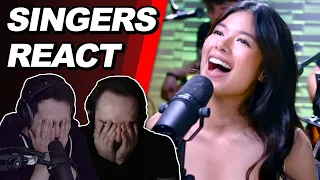 Singers React to Gigi de Lana (GG Vibes) - Through the fire x Piano in the dark | Reaction