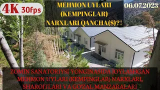 ZOMIN MEHMON UYLARI (KEMPINGLAR) NARXLARI 2023. ЗОМИН МЕҲМОН УЙЛАРИ (КЕМПИНГЛАР) НАРҲЛАРИ 2023.