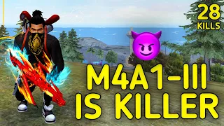 SOLO VS SQUAD || M4A1-III IS KILLER🔥 DESTROYING PRO LOBBY !!! ||28 KILLS🔥|| 99% HEADSHOT INTEL I5