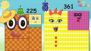 Numberblocks Square Club 121 - 900 | Big numberblocks squares of 11 - 30 (eleven to thirty)