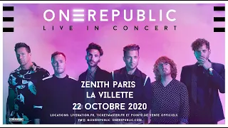 OneRepublic - Zénith Paris La Villette - Tournée 2020