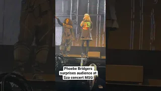 Phoebe Bridgers surprises audience at Sza concert Madison square garden #sza #phoebebridgers #msg
