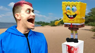 Spongebob escape from home and walked in the park for 24 hours