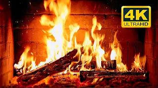Cozy Fireplace 4K 🔥 Cheminée avec des sons de feu crépitants. Cheminée brûlante