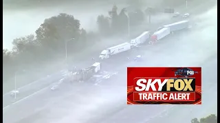 LIVE NOW: SKYFOX over deadly crashes on I-95 in Volusia County