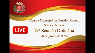 12ª Reunião Ordinária de 28 de junho de 2023 da Câmara Municipal de Senador Amaral MG.