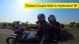 Mumbai to Hyderabad 770km in 13 hours on Yezdi Adventure | Couple Long Ride on Adventure Motorcycle🏍