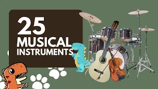 25 Musical Instrument Names in English for Kids to Learn - Educational Video