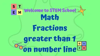 Math - Mark fractions greater than 1 on the number line