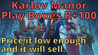 Karlov Manor Play Boxes @ 100 Days Post Release.  Expensive Draft Boxes Sell Poorly.