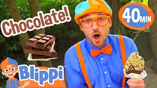 Blippi and the Chocolate Factory! | BEST OF BLIPPI TOYS! | Food Videos for Kids